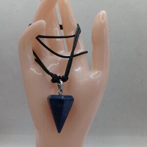 Unisex Adjustable Necklace Natural Sodalite Stone Spiritual Amulet